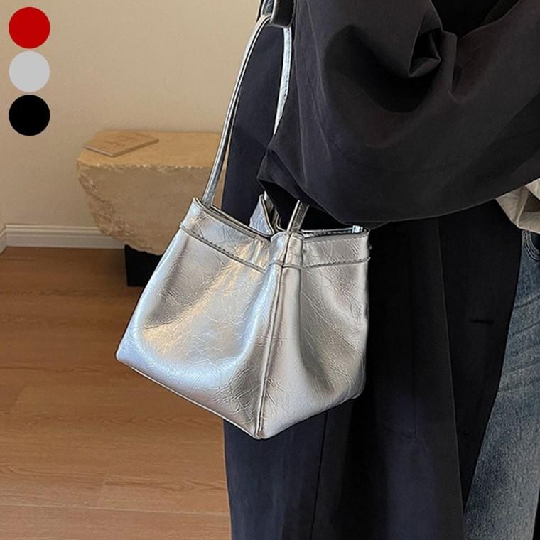 복주머니 버킷백 토트백 손가방 미니 여자 유광