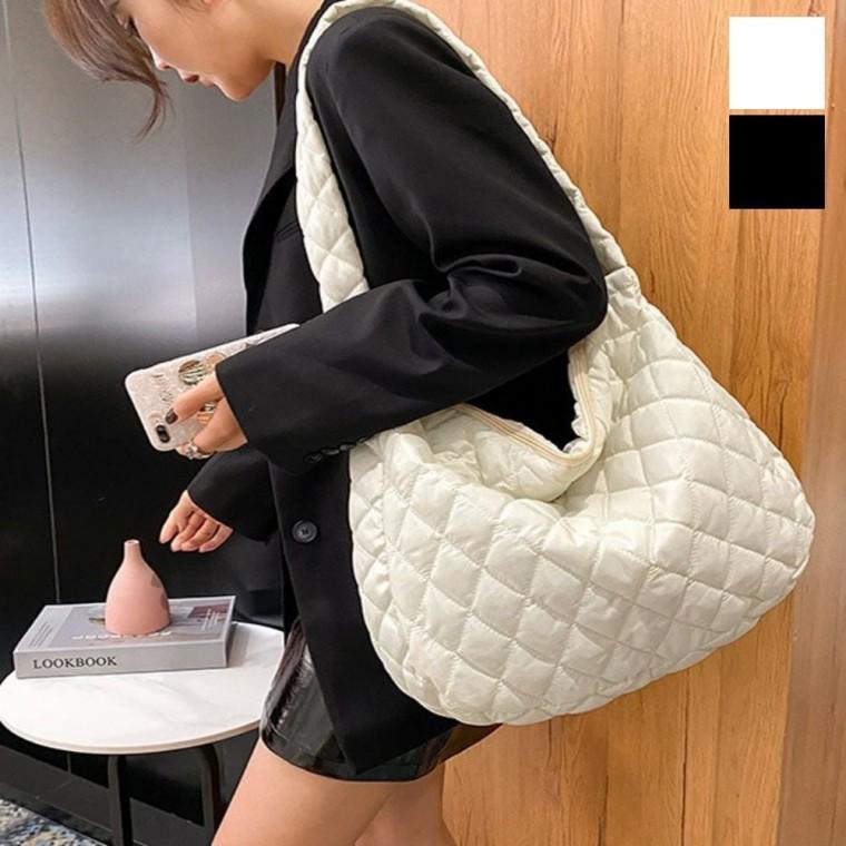 보부상 패딩백 퀼팅 숄더백 빅백 다이아몬드 가방