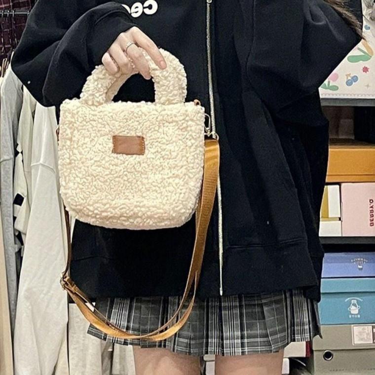 양털 여자 큐트 미니 크로스백 양털가방 뽀글이