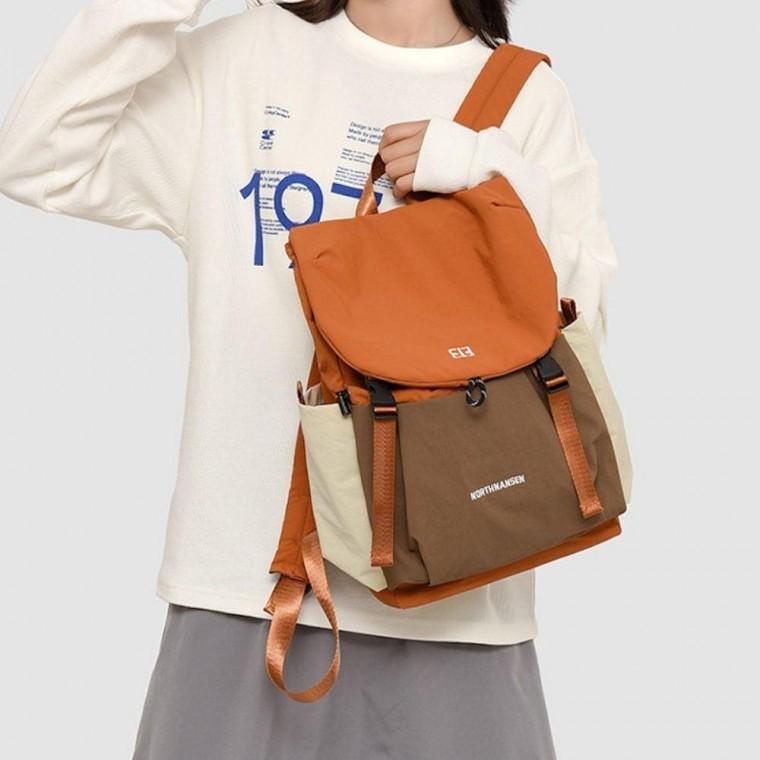 4컬러 경량가방 플랩 믹스 나일론 스트링 포켓 백팩