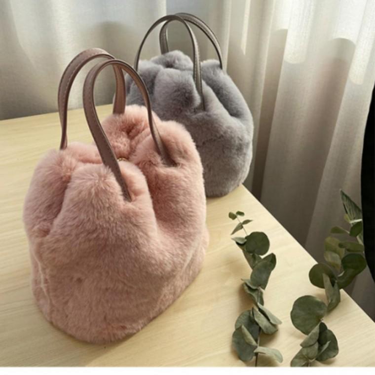 크로스백 캐주얼 인조 가방 겨울 토트백 퍼 5컬러 밍크털 여성 여성