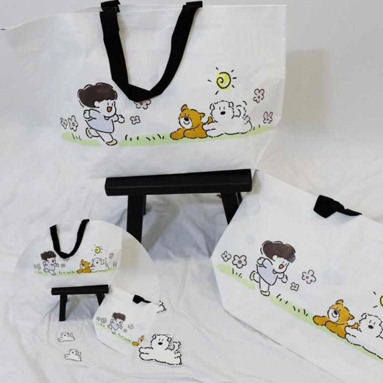 리유저블백 타포린백 여행용휴대용가방 휴대용장바구니 타포린백소형