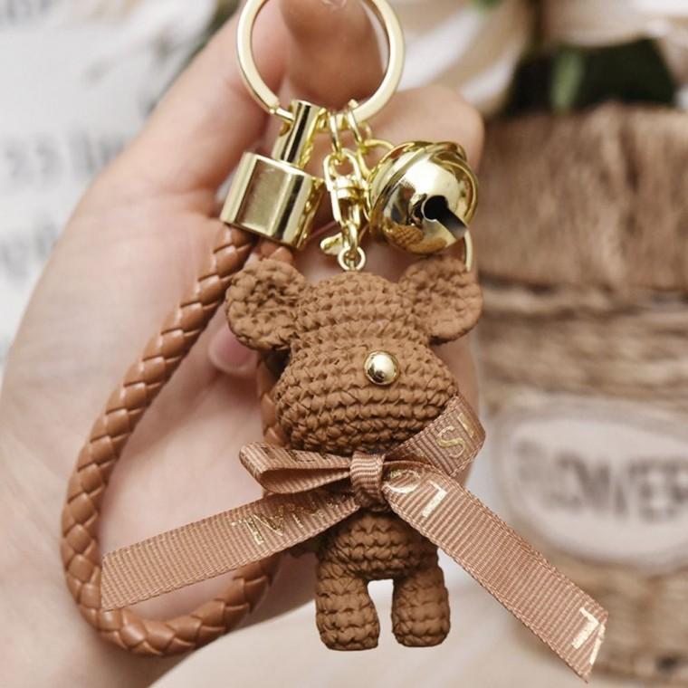 열쇠 가방 브라운 키링 고리 곰돌이 귀여운 자동차 키홀더 인형키