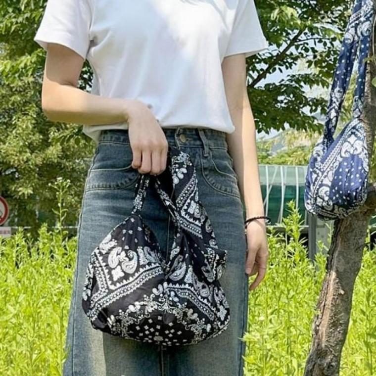 독특한 패턴 페이즐리 에코백 트렌디한 가방