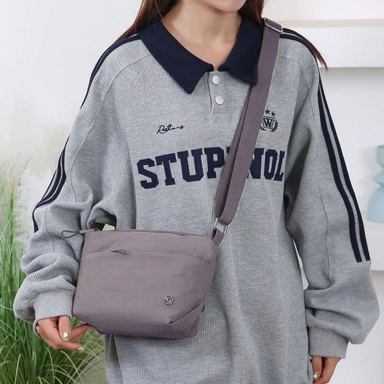 지갑 폰 가방 여행 크로스 퍼플그레이 핸드 백 여성 데일리크로스