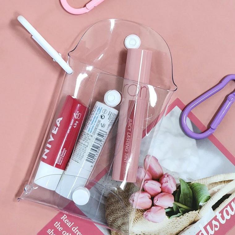 PVC 투명 카라비너 가방 9x12