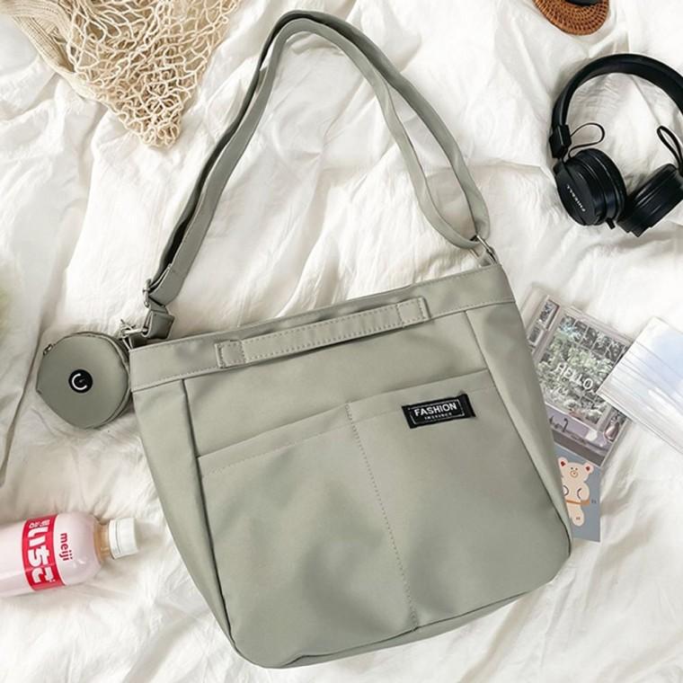 학생 라이트그린 고등 크로스 캐주얼 가방 백 대 대학생크로스백