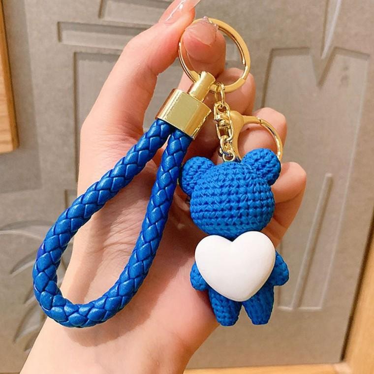 차키 열쇠 키링 고리 가방 귀여운 블루 백팩 자동차 자동차키링