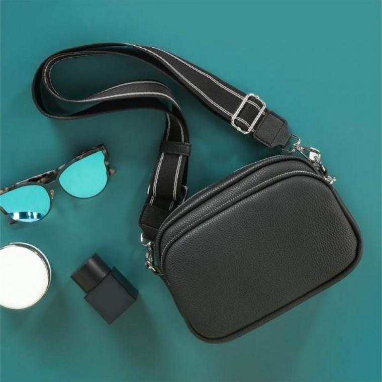 내추럴 베이직 디자인 크로스 라인 포인트 가방