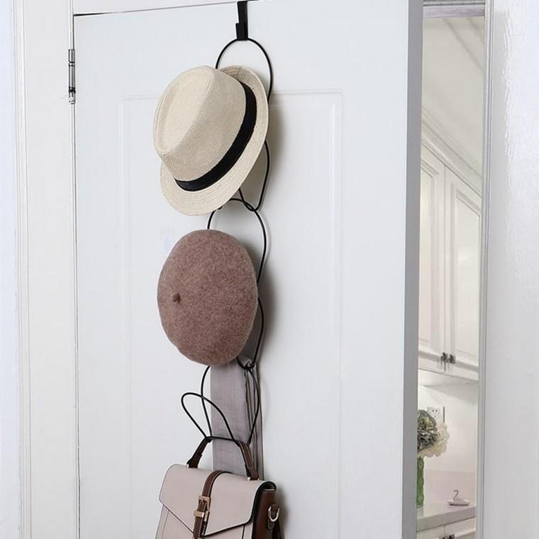 도어후크 모자걸이 가방걸이 블랙 5구