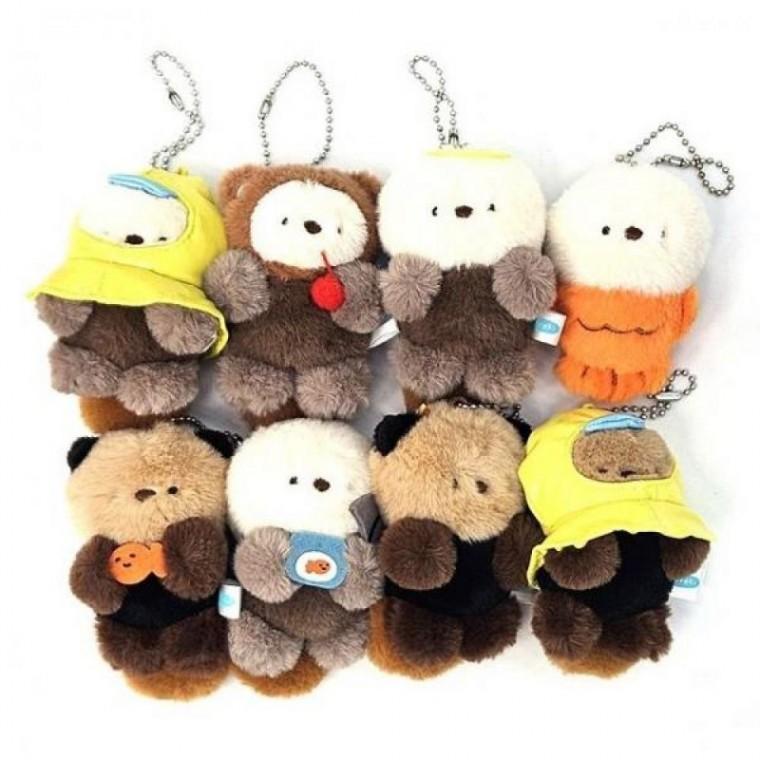 (패키지훼손)아무로키 해달이 알뜰형 수달이 가방고리 7cm 우비