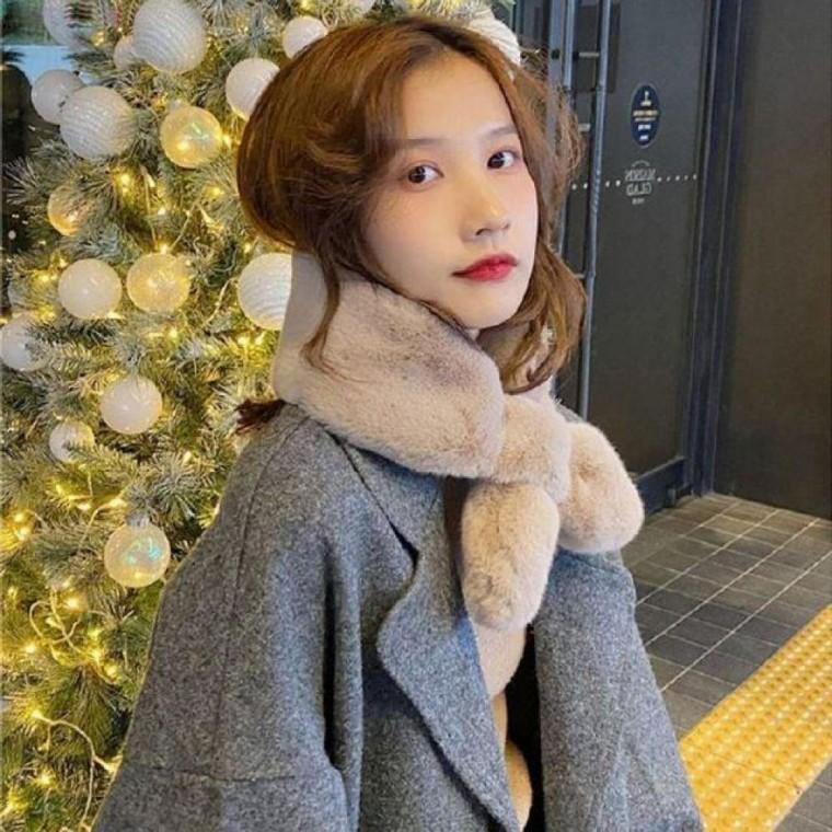 헨리제이에스 페이크퍼목도리 밍크퍼머플러 여성목도리 머플러 쁘띠목도리
