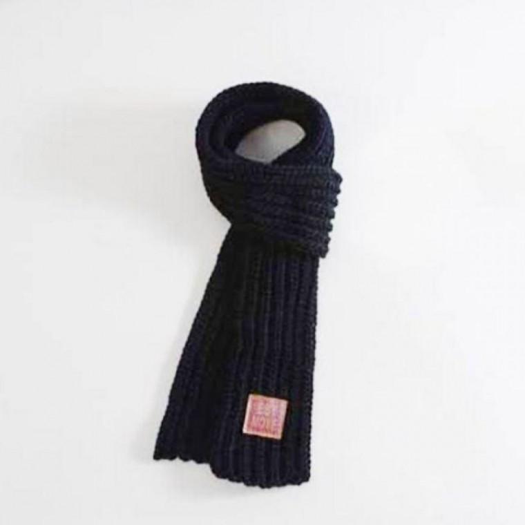 쁘띠니트목도리 겨울뜨개질미니목도리 블랙 머플러 목도리 니트 미니 아동 짧은 유아