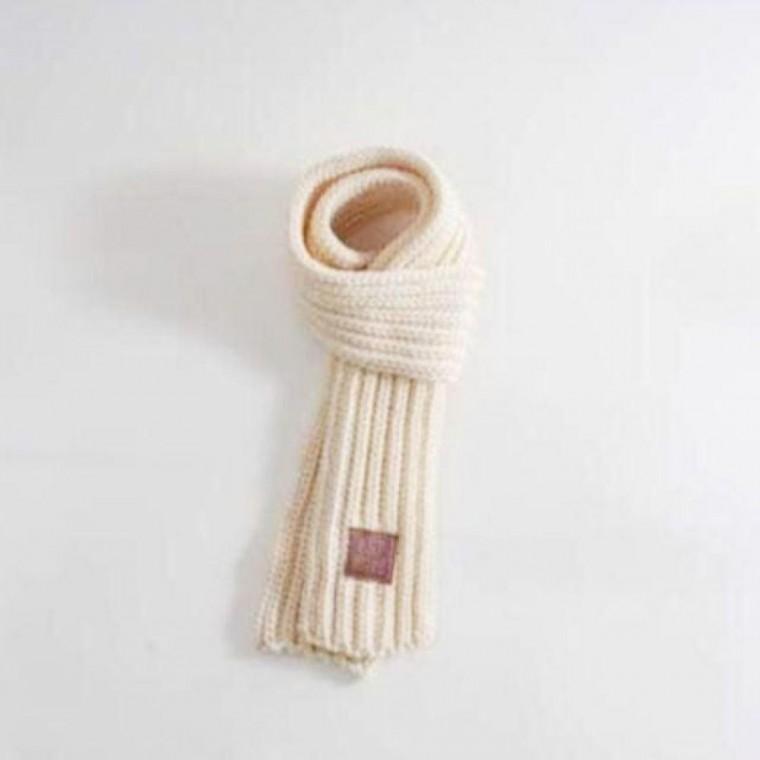쁘띠니트목도리 겨울뜨개질미니목도리 베이지 유아 아동 머플러 니트 목도리 미니 짧은