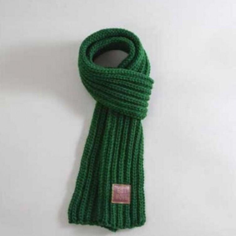 쁘띠니트목도리 심플 겨울뜨개질미니목도리 그린 데 짧은 목도리 머플러 미니