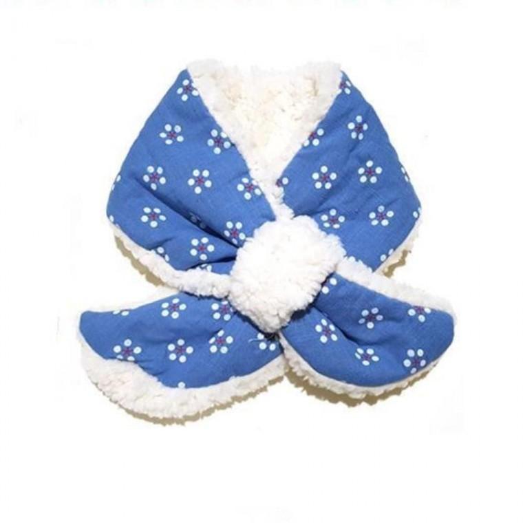 블루 플라워 넥워머 아동목도리 유아목도리 스카프빕 아동 빕 어린이 스카프 유아 목도리