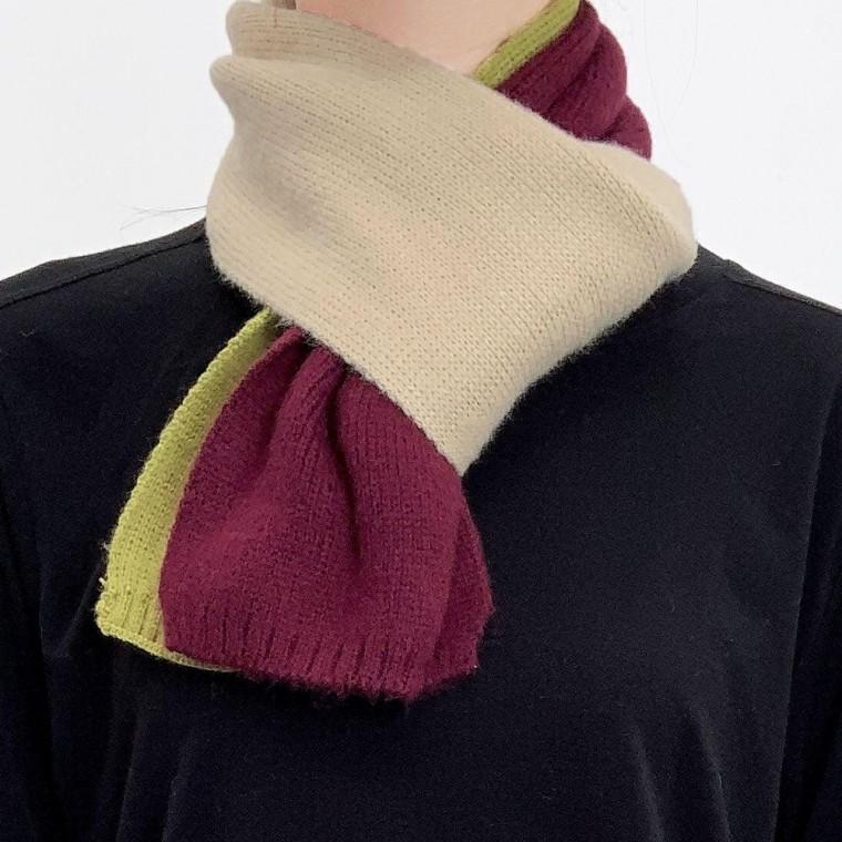 남여공용 니트 목도리 머플러 숏 남자 넥 머플러 목도리 스카프 워머 여자 니트