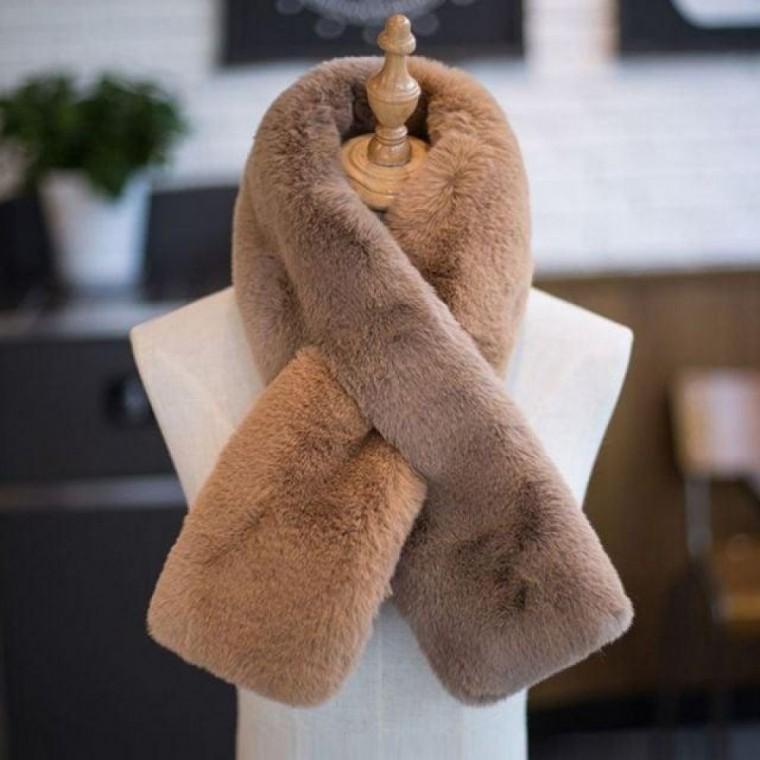 원플러스원상품 퍼 페이크퍼 심쿵 배색 목도리 겨울신상 퍼 페이크퍼 목도리 모피