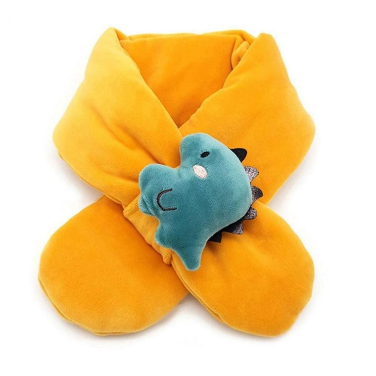 공룡 목도리 뽀송 넥워머 옐로우 노랑 공룡목도리 유아목도리 아동넥워머