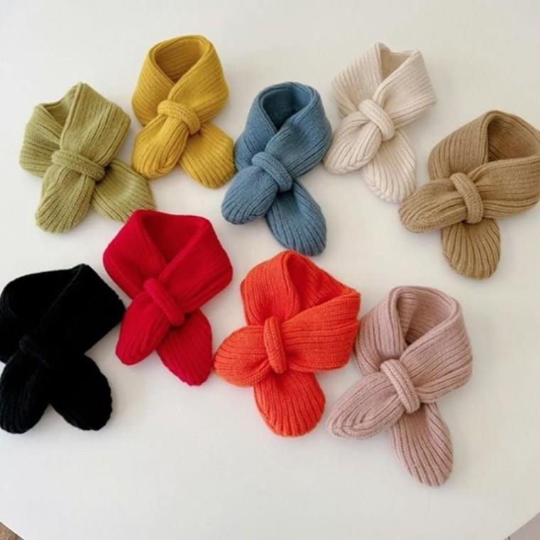 9색 1개 인증 네키목도리 니트머플러 넥워머 미니목도 아동 목도리 무지 니트 머플러 데일리 키즈 스카프