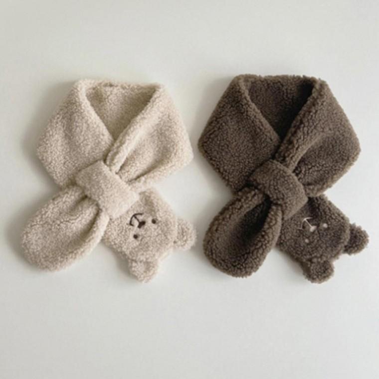 3색 1개 인증 뽀글이머플러 양털목도리 네키목도리 쁘 무지 초등학생 스카프 키즈 니트 목도리 아동 유아