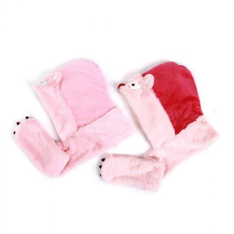 뮤뮤퍼 어린이 후드 워머 목도리 후드넥 방한모 어린이워머 겨울모자 털모자 아동 유아 넥워머 아기목도리