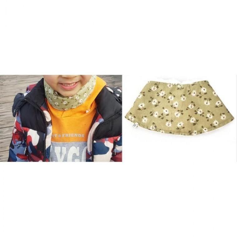 그린 아동목도리 스노우빕 플라워 스카프빕 목도리 아동 스카프빕 유아 어린이