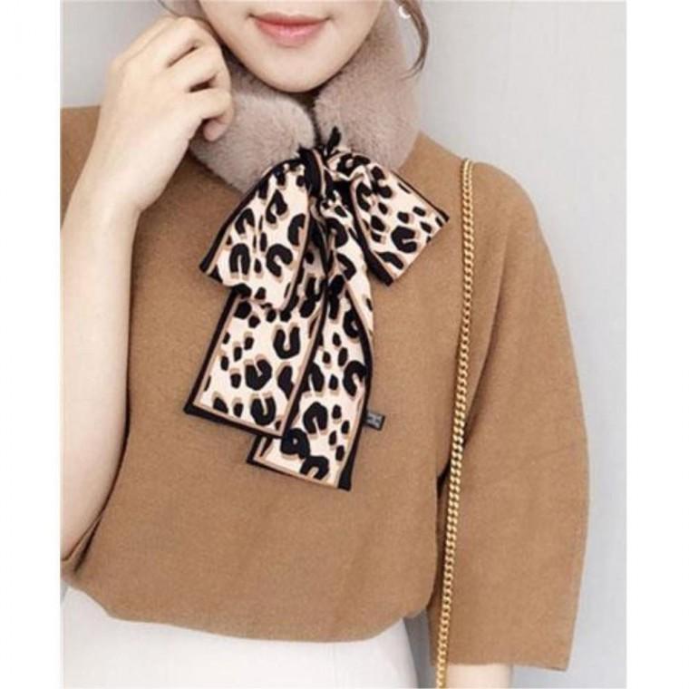 토끼털스카프 워머 털목도리 호피베이지 아동스카프빕 어린이 스카프빕 아동 목도리 유아