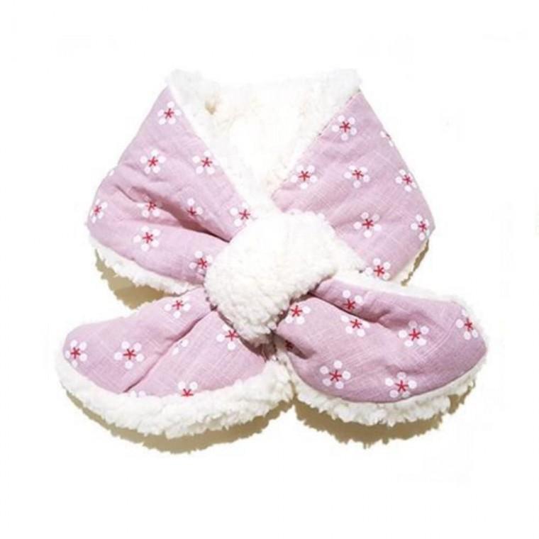 플라워 핑크 아동목도리 넥워머 아동스카프빕 스카프 스카프빕 아동 어린이 목도리 유아