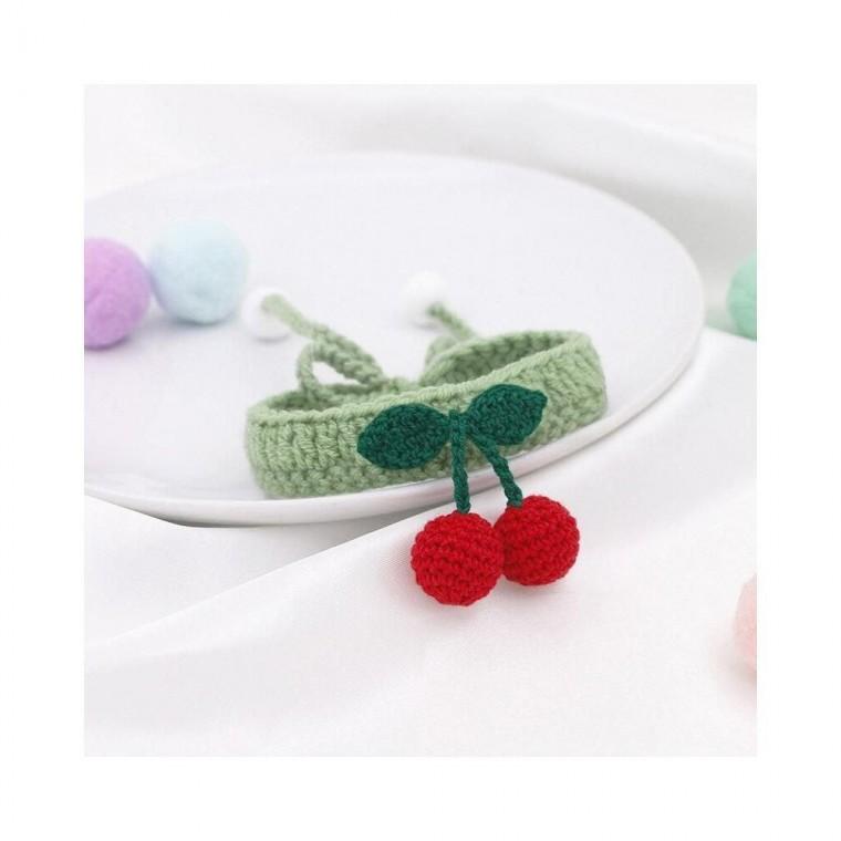 강아지 체리 케이프 니트 애견 케이프 고양이 목걸이 강아지 목도리 스카프