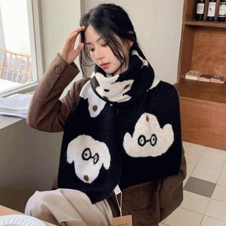 강아지 목도리 애견 스카프 목도리 니트 겨울 머플러 남성 커플 템 여성