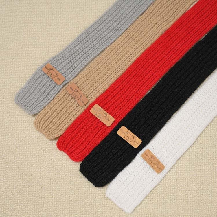 50cm 인형 목도리 / 폭4.5cm 중대형 30cm인형 소품 꾸미기 머플러 니트 곰돌이