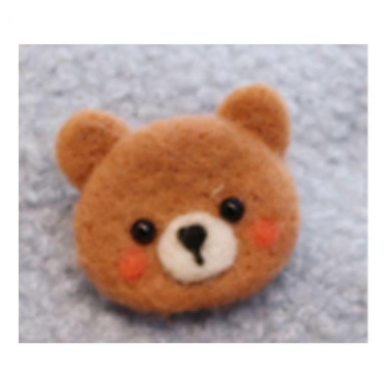 강아지 겨울 리얼 뽀글이 목도리 브로치 곰돌이 1P 성탄절