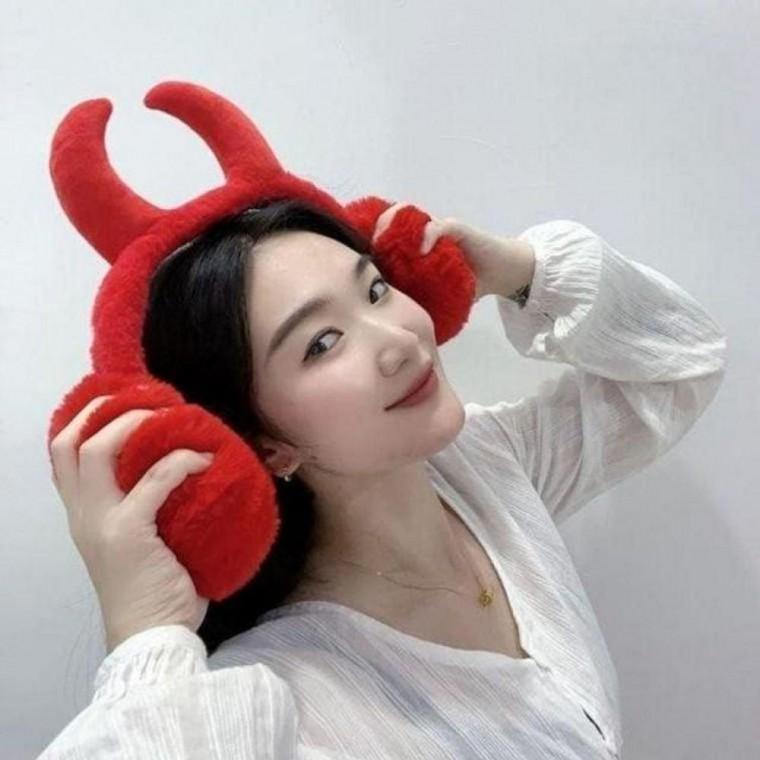 붉은 방한 겨울 스타일 귀마개 귀도리 방한 털 겨울 귀마개 귀덮개 귀덮개 방한 털 귀도리 귀마개 겨울