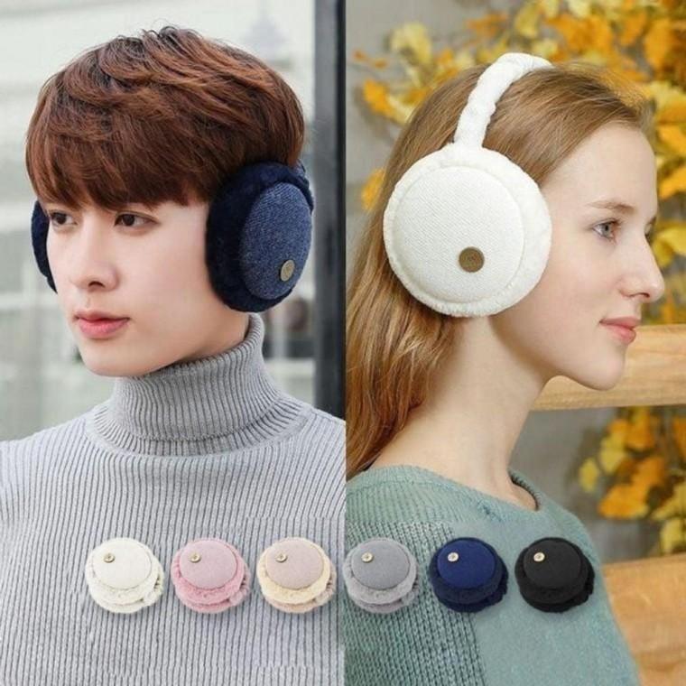 겨울 커플 접이식 방한귀마개 덮개 귀돌이 귀도리 골프 등산 귀도리 겨울용 방한 접이식 귀마개 털 덮개