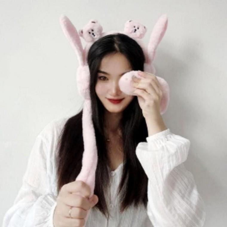 쫑긋 움직이는 귀마개 방한 겨울 귀도리 털 귀도리 겨울 귀마개 귀덮개 방한 털 방한 겨울 귀덮개 귀도리
