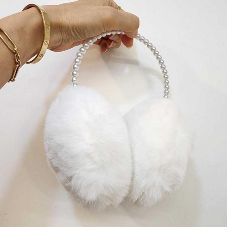 여성 진주 귀도리 인조퍼 겨울 방한 귀매개 여성 페이크 패션아이템 귀마개 진주포인트 털 겨울 악세사리