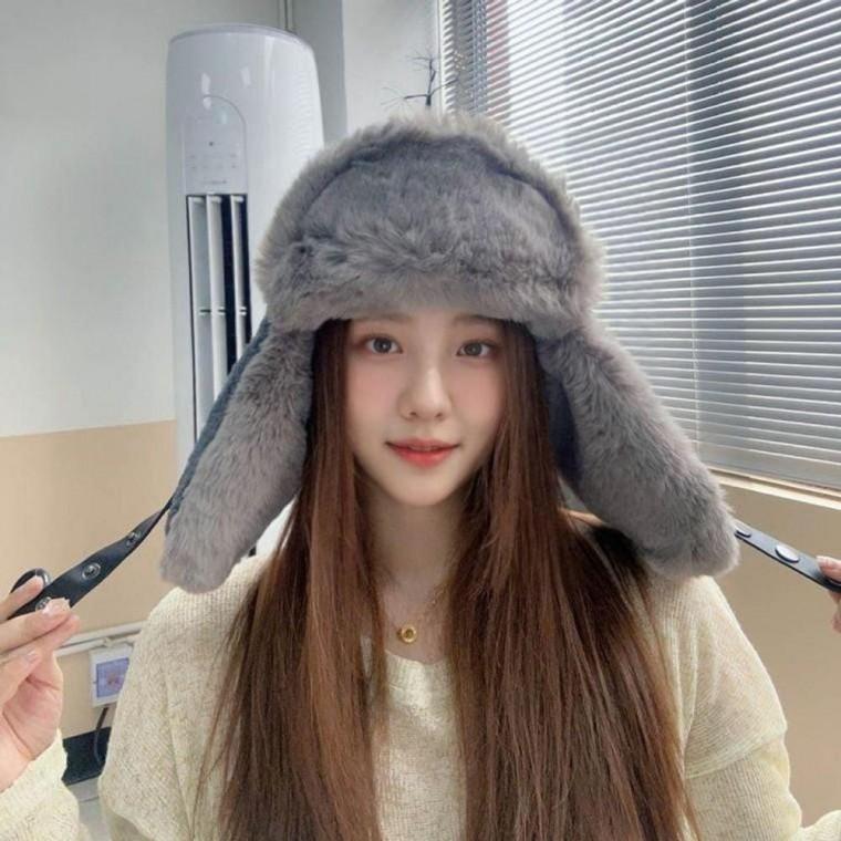 뽀글뽀글 귀달이 군밤모자 그레이 겨울모자 귀덮개 귀다리 방한 귀도리 털귀달이 모자 여자 겨울