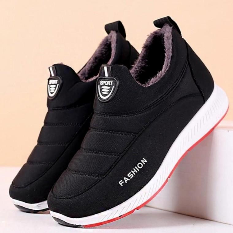 남성 겨울 신발 따뜻한 털 안감 패딩 슬립온 방한화