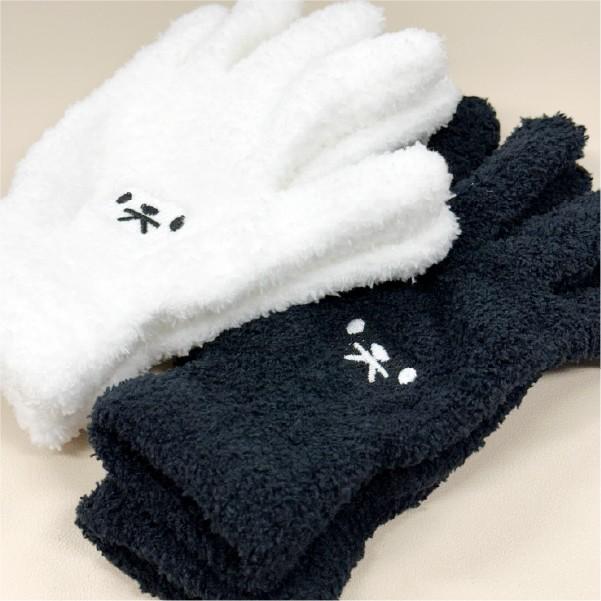 [덥석덥석] 플리스 겨울 장갑 곰 자수 캐릭터 장갑 데일리 방한 스마트폰 터치 털장갑/겨울장갑