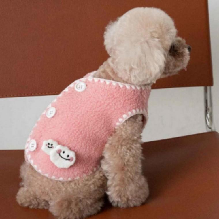 귀여운 방한복 조끼 강아지옷 뽀글이 강아지패딩 고양이옷 겨울 반려견 강아지옷 겨울옷