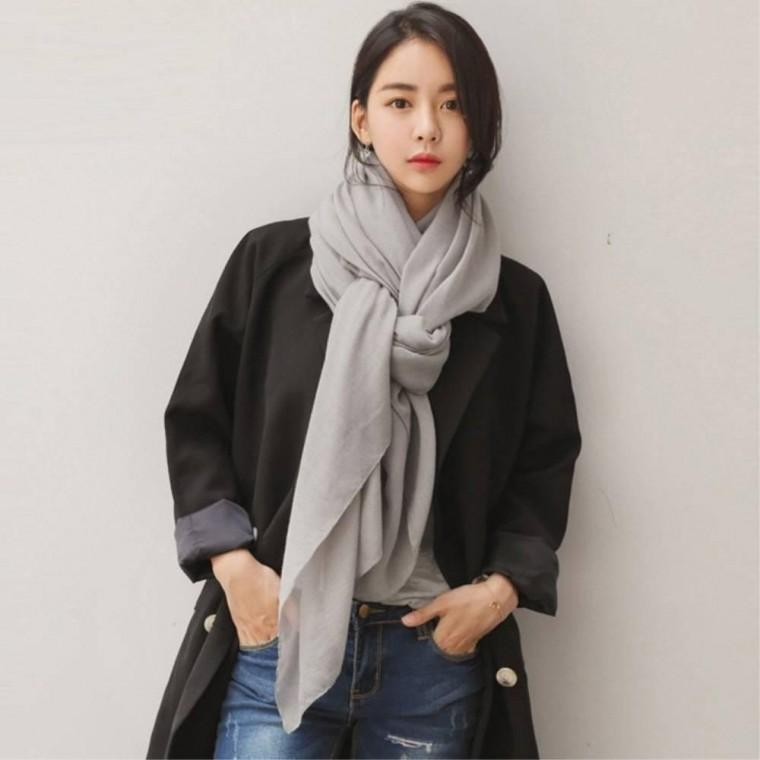 봄 가을 겨울 무지 롱 스카프 여성 여자 엄마 할머니