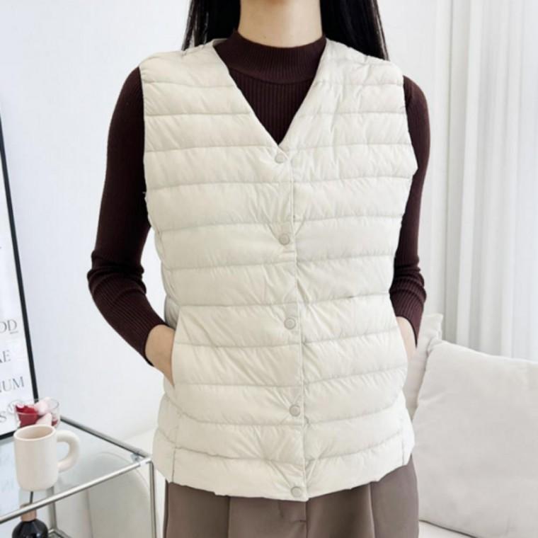 하이넥 간절기 다운패딩 방한 남자 경량 겨울 조끼 패딩 가벼운 집업 패딩 베스트