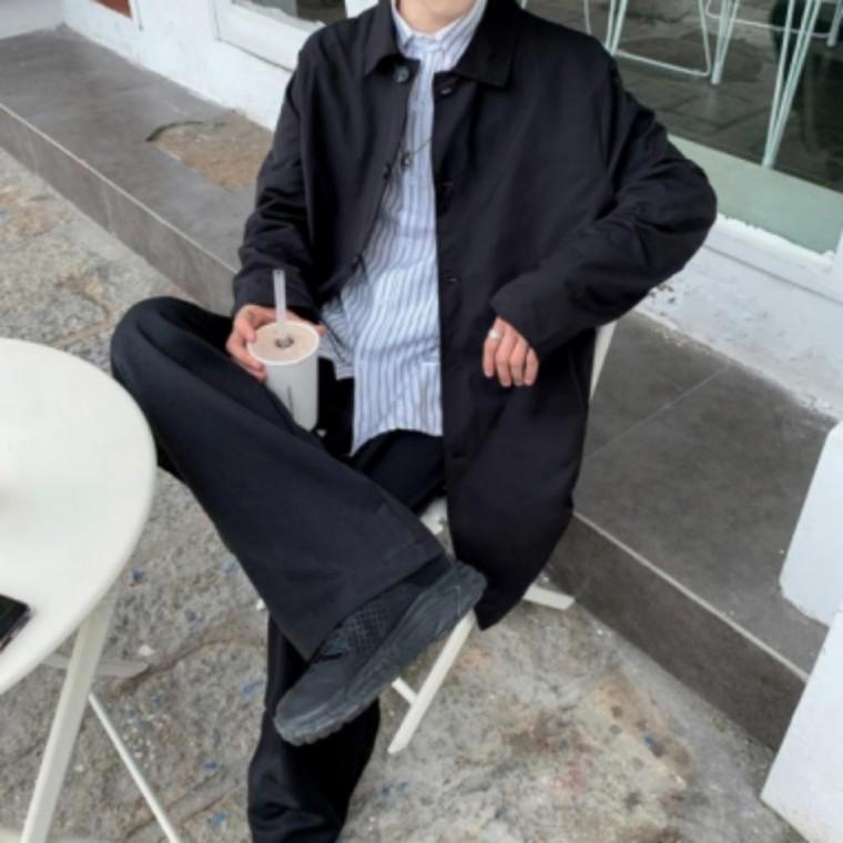 남자 가을 겨울 자켓 재킷 카라 클래식 트렌치 롱 코트