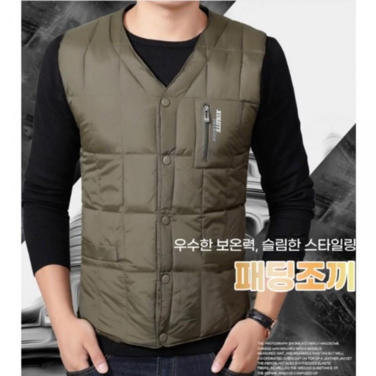 남성 남자 겨울 방한 패딩 조끼 보온 베스트 낚시 등산 작업 현장 일상 방풍 이너 조끼