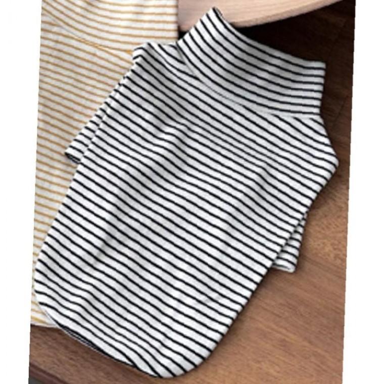 강아지 베이직 고급형 목폴라 반팔티 ST블랙 2XL 1P 겨울