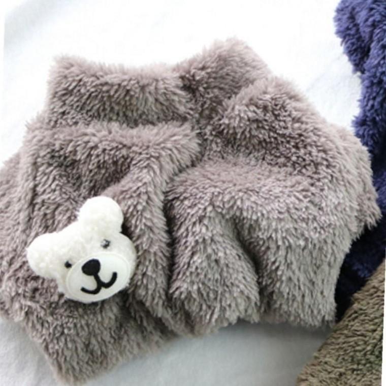 강아지 곰돌이 에어 뽀글이 반팔티 그레이 1P 티셔츠 겨울