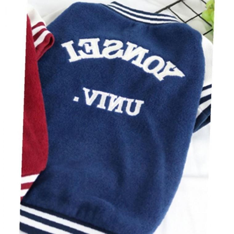 강아지 대학교 기능성 야구 잠바 네이비 2XL 1P 겨울 재킷