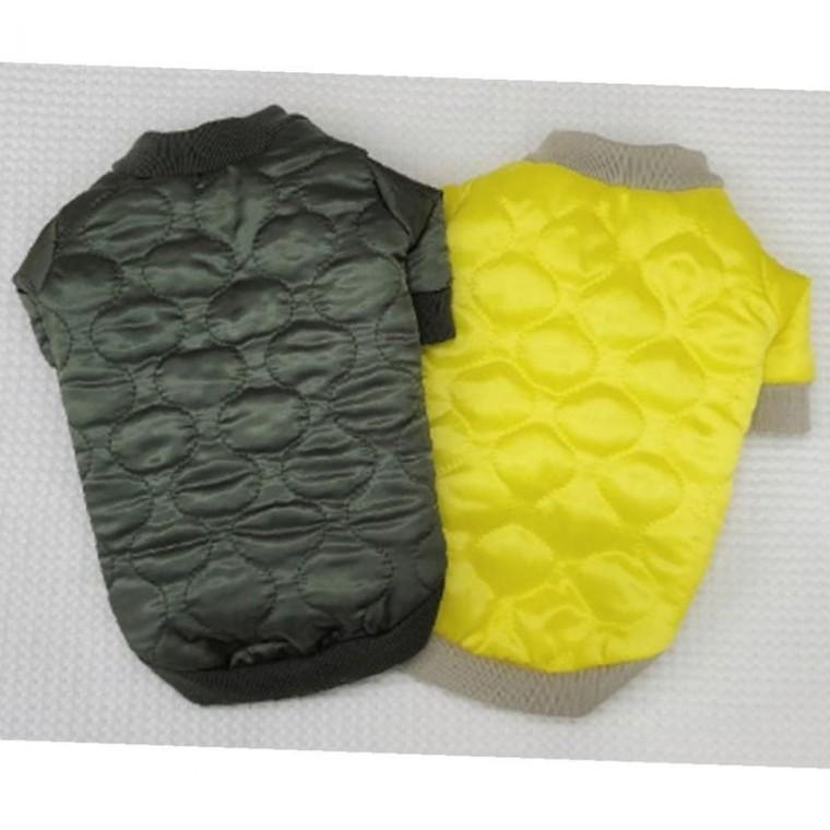 강아지 내피 리뉴얼 항공 재킷 옐로우 2XL 1P 겨울 보온 잠바