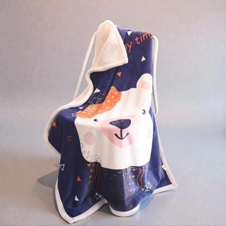 북금곰 캐릭터 극세사 무릎담요 겨울 블랭킷 차량 담요